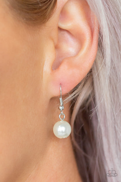 Behind the Scenes - white - Paparazzi necklace