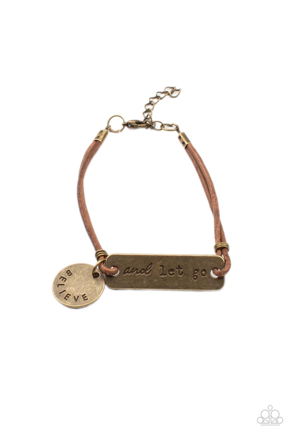 Believe and Let Go - brass - Paparazzi bracelet