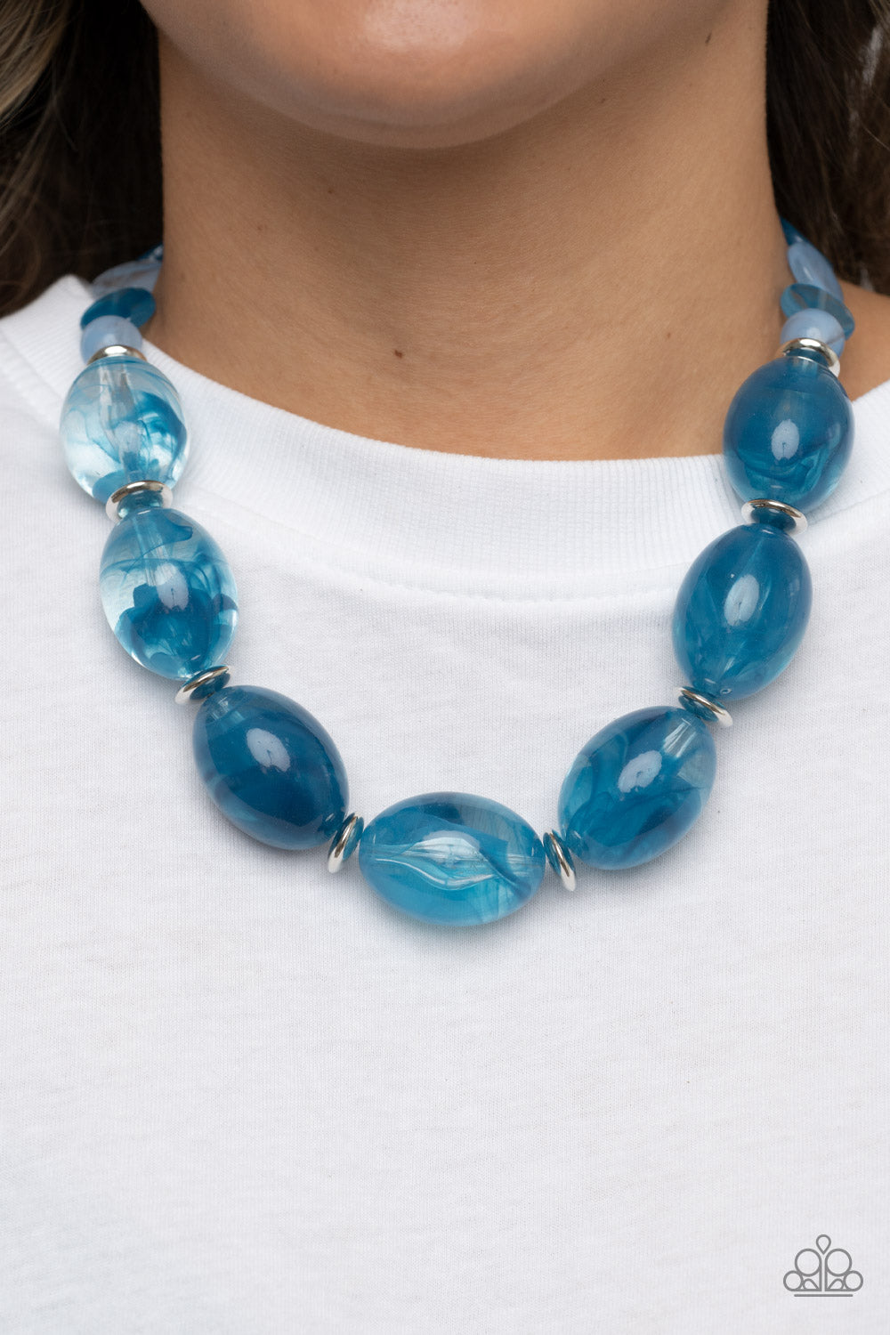 Belle of the Beach - blue - Paparazzi necklace