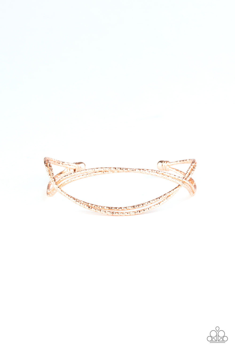 Bending Over Backwards - rose gold - Paparazzi bracelet