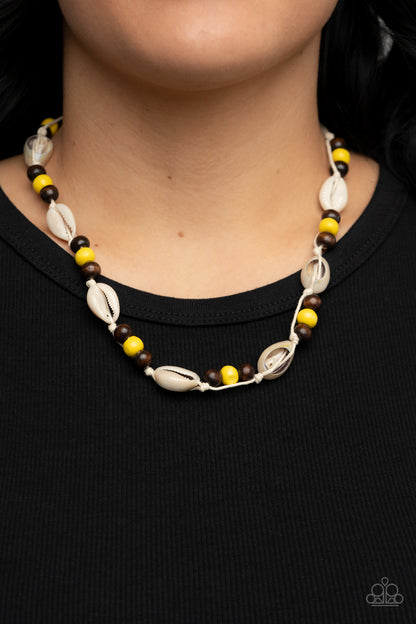 Bermuda Beachcomber - yellow - Paparazzi necklace