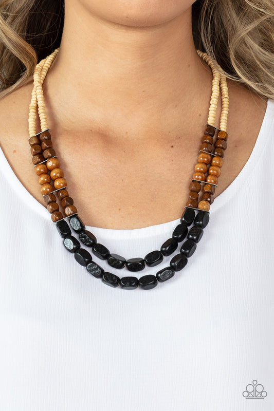 Bermuda Bellhop - black - Paparazzi necklace