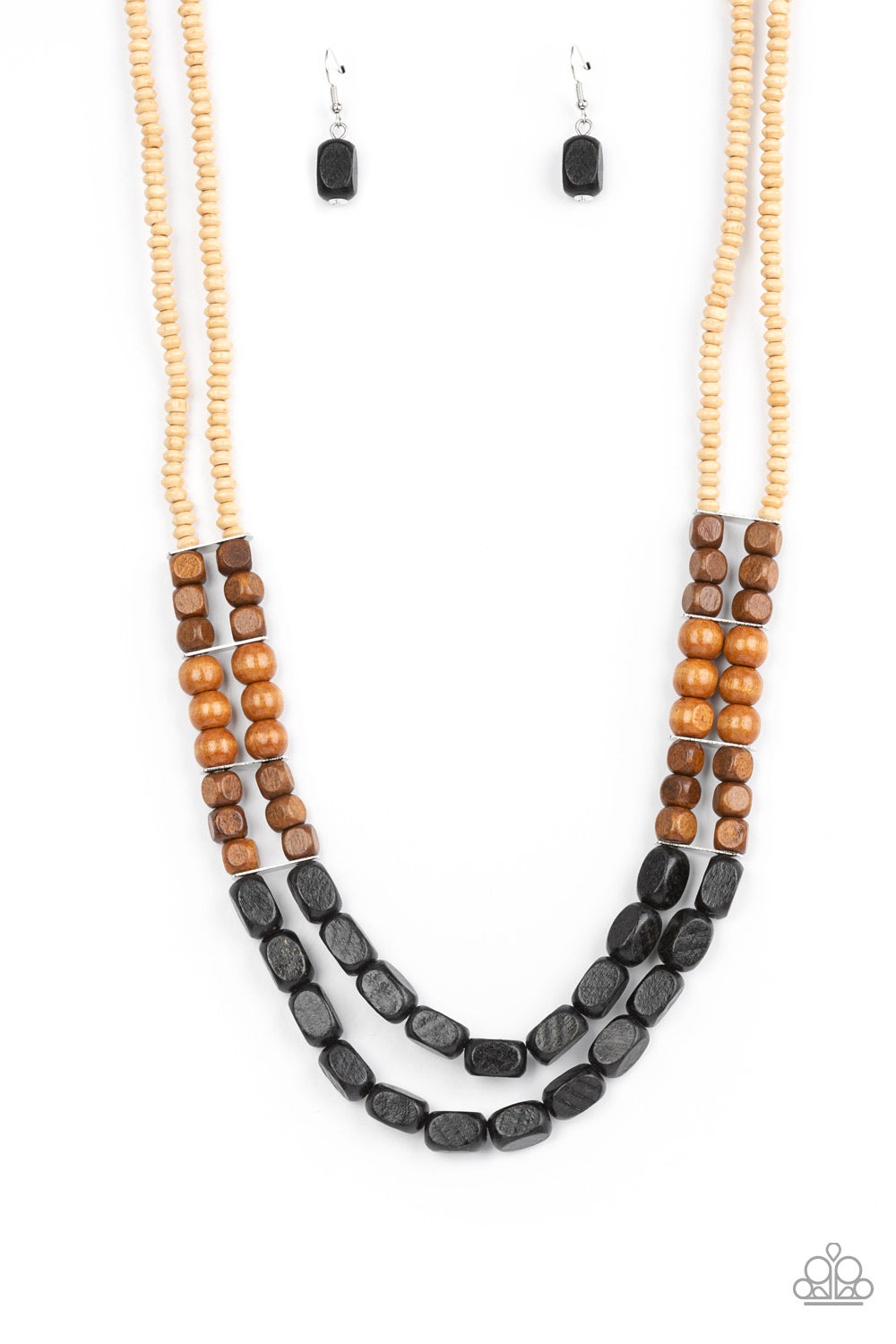 Bermuda Bellhop - black - Paparazzi necklace