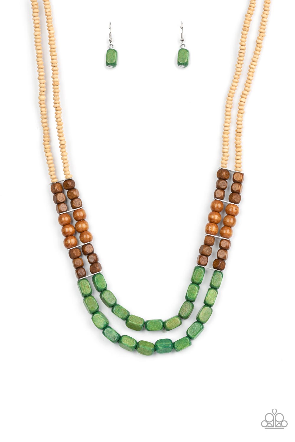 Bermuda Bellhop - green - Paparazzi necklace