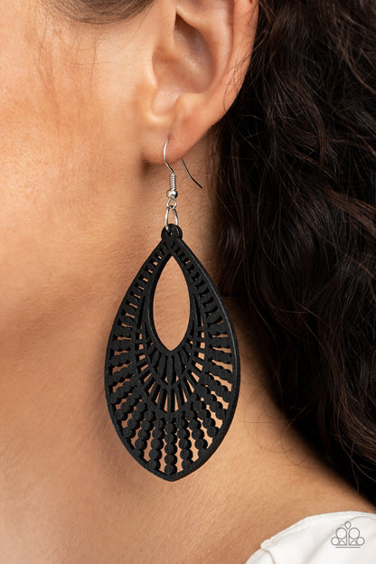 Bermuda Breeze - black - Paparazzi earrings
