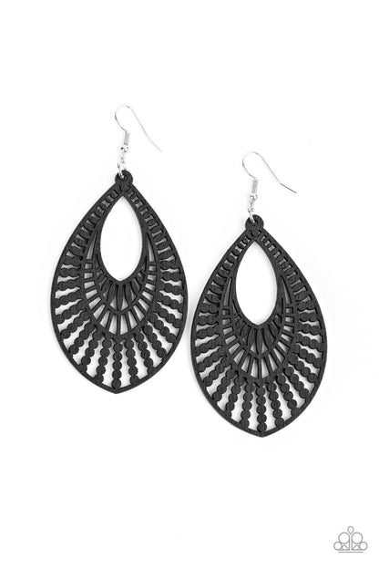 Bermuda Breeze - black - Paparazzi earrings