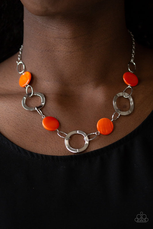 Bermuda Bliss-orange-Paparazzi necklace
