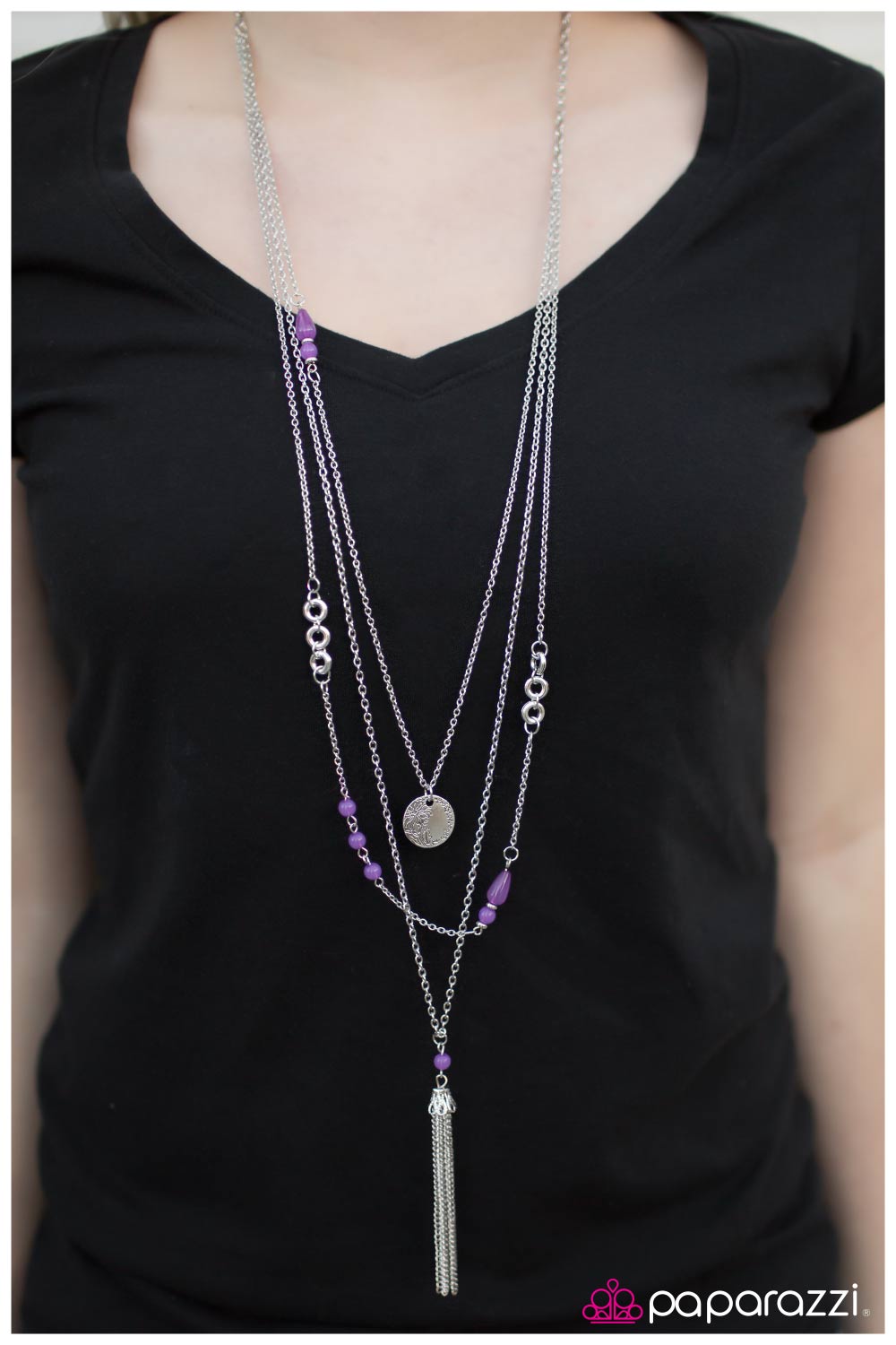 Best Wishes - purple - Paparazzi necklace