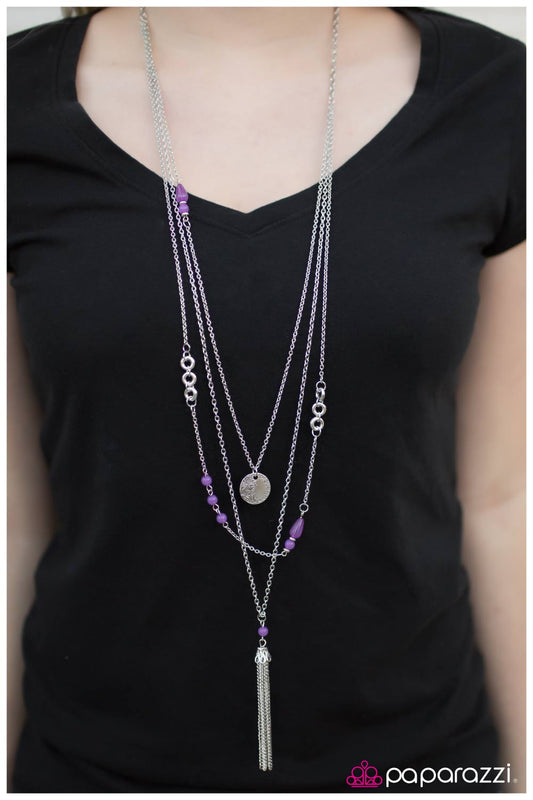 Best Wishes - purple - Paparazzi necklace