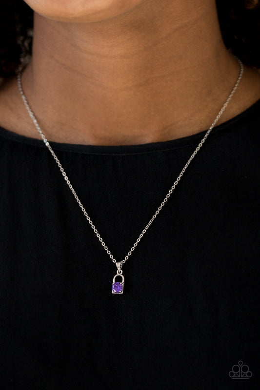 Best of LOCK - purple - Paparazzi necklace