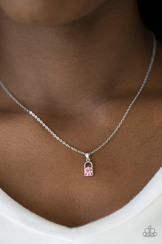 Best of Lock - pink - Paparazzi necklace