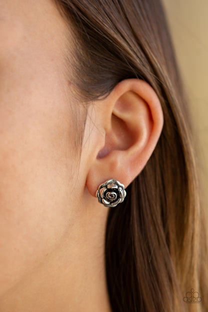 Best ROSEBUDS - silver - Paparazzi earrings