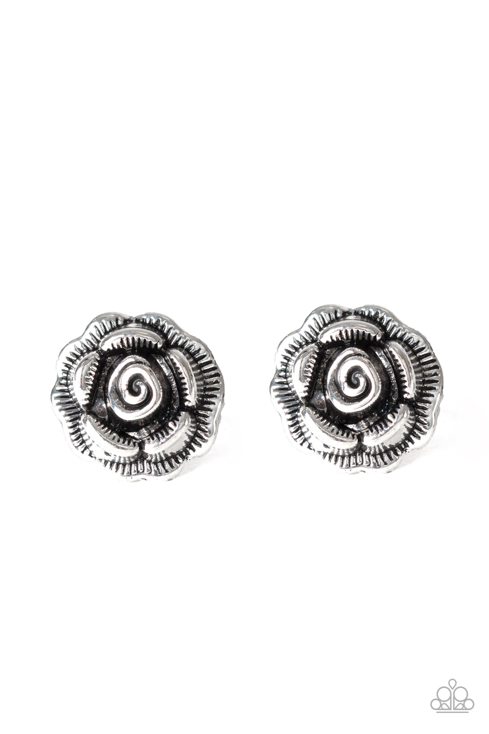 Best ROSEBUDS - silver - Paparazzi earrings