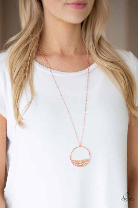 Bet Your Bottom Dollar-copper-Paparazzi necklace