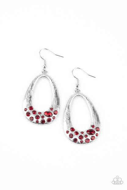 Better LUXE Next Time - red - Paparazzi earrings