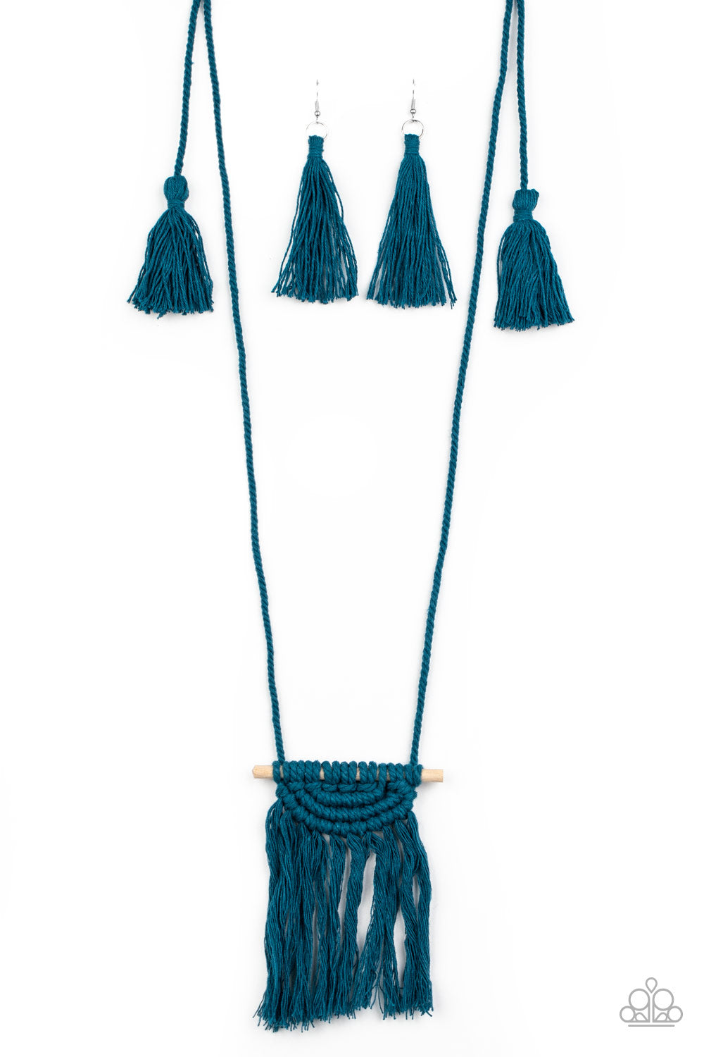 Between You and MACRAME - blue - Paparazzi necklace