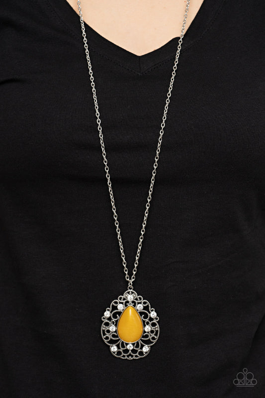 Bewitched Beam - yellow - Paparazzi necklace