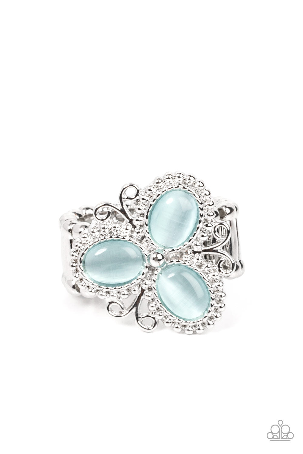 Diamond daisies deals blue ring paparazzi