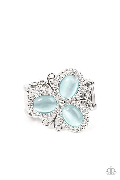 Bewitched Blossoms - blue - Paparazzi ring