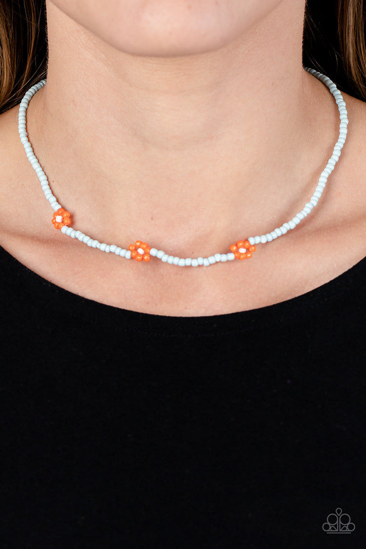 Bewitching Beading - orange - Paparazzi necklace