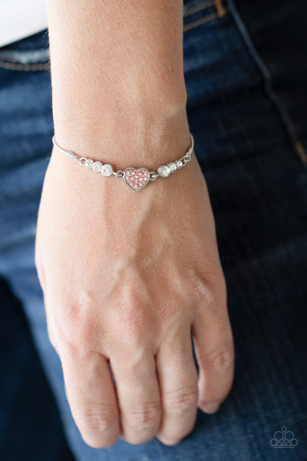 Big-Hearted Beam - pink - Paparazzi bracelet