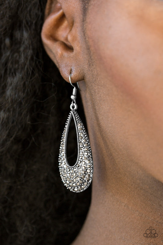 Big Time Spender - silver - Paparazzi earrings