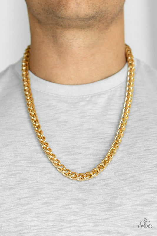 Big Talker - gold - Paparazzi mens necklace