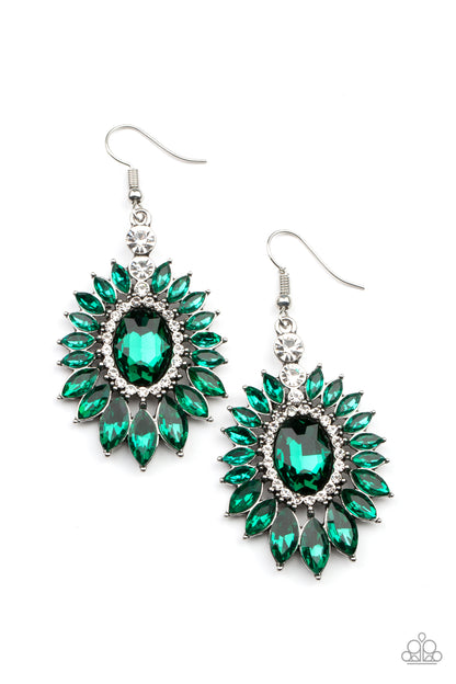 Big Time Twinkle - green - Paparazzi earrings