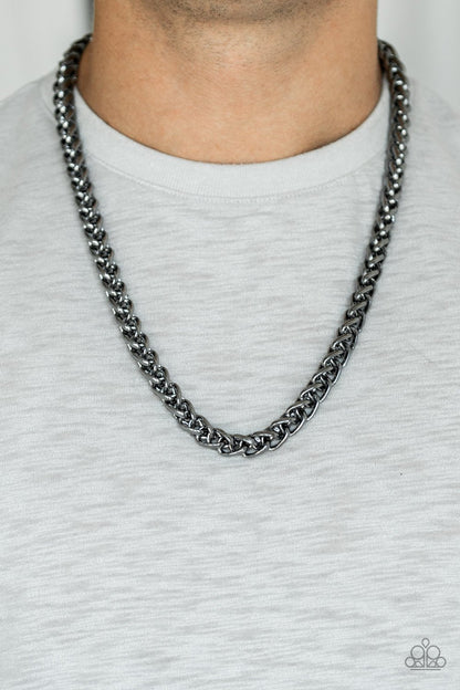 Big Talker-black-Paparazzi mens necklace