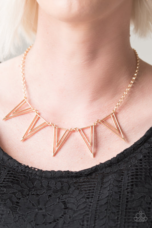Bite the Big One - gold - Paparazzi necklace