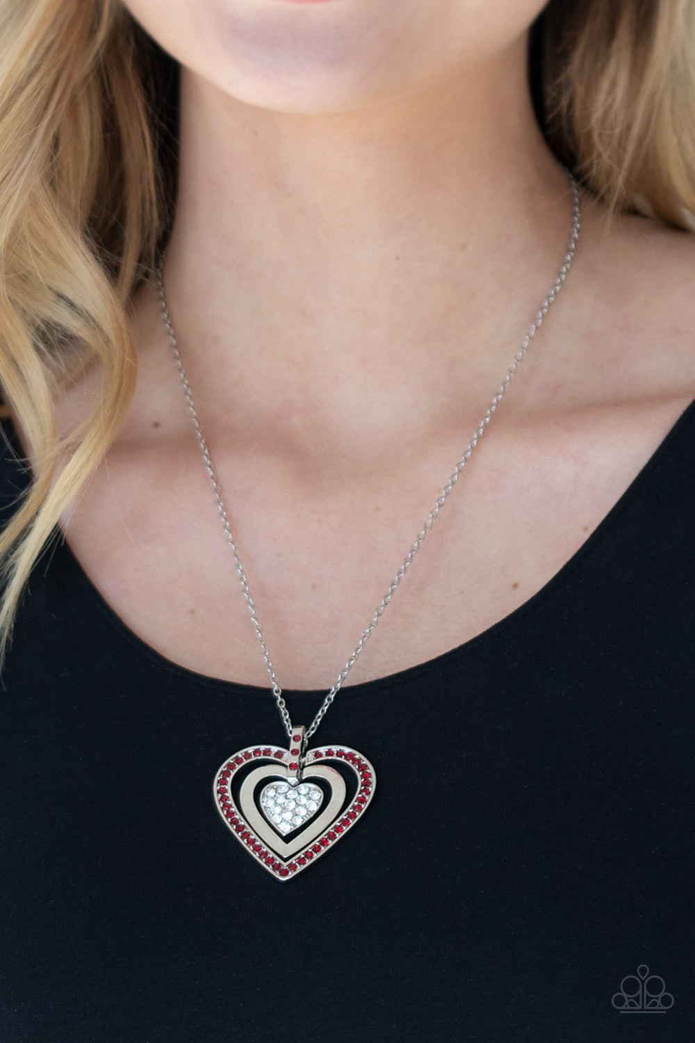 Bless Your Heart - red - Paparazzi necklace – JewelryBlingThing