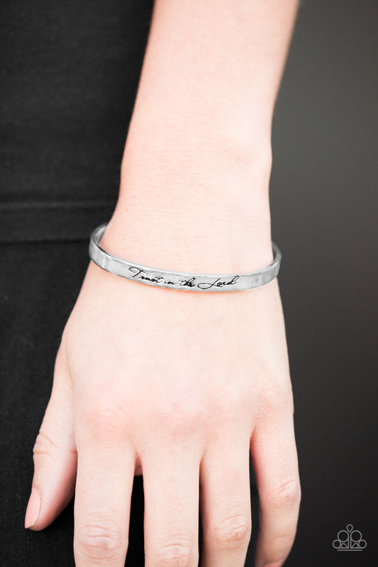 Blessed is the One Who Trusts - silver - Paparazzi bracelet