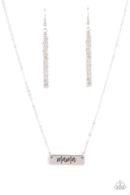 Blessed Mama - silver - Paparazzi necklace