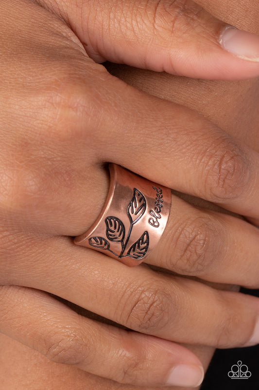 Blessed with Bling - copper - Paparazzi ring