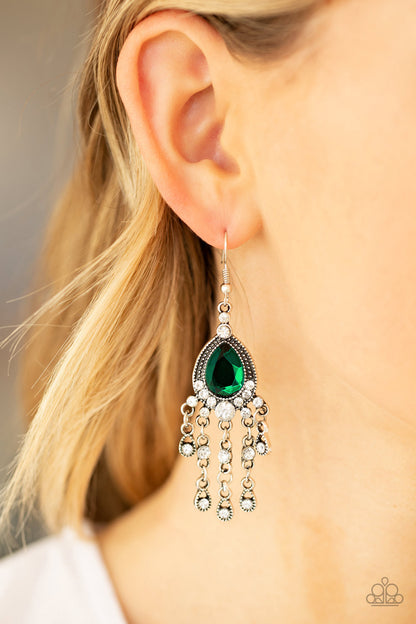 Bling Bliss - green - Paparazzi earrings