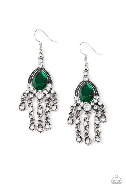 Bling Bliss - green - Paparazzi earrings