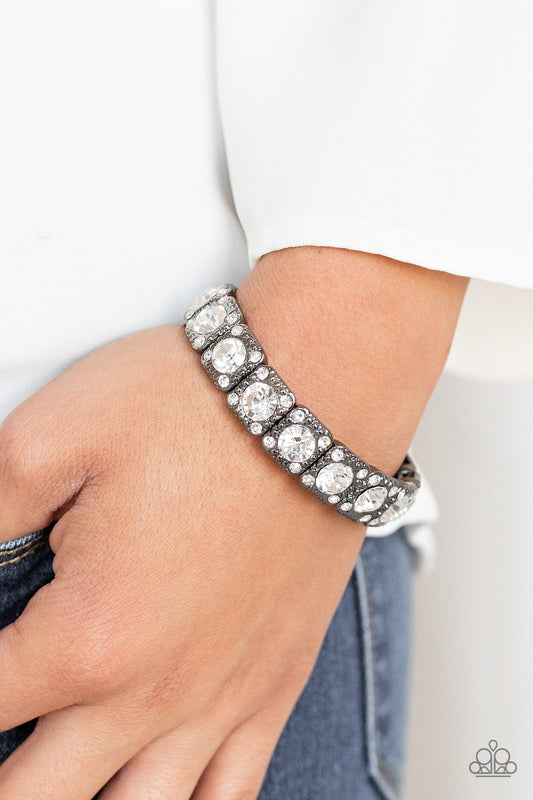 Blinged Out-black-Paparazzi bracelet