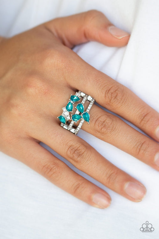 Blink Back TIERS-blue-Paparazzi ring