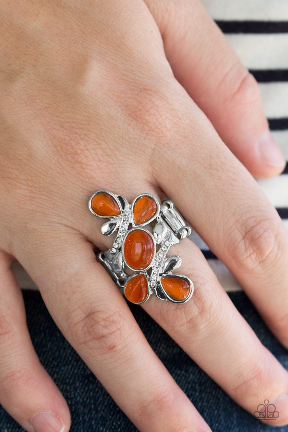 Bliss Out - orange - Paparazzi ring