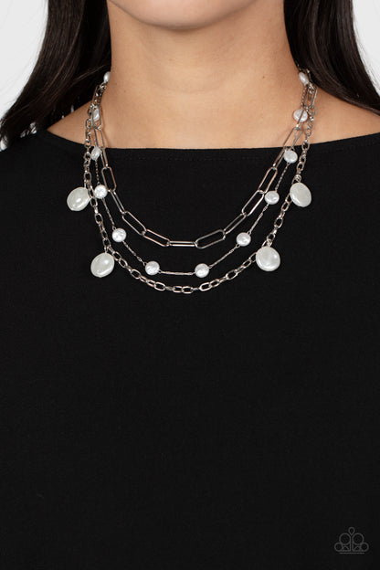 Blissful Ballad - white - Paparazzi necklace