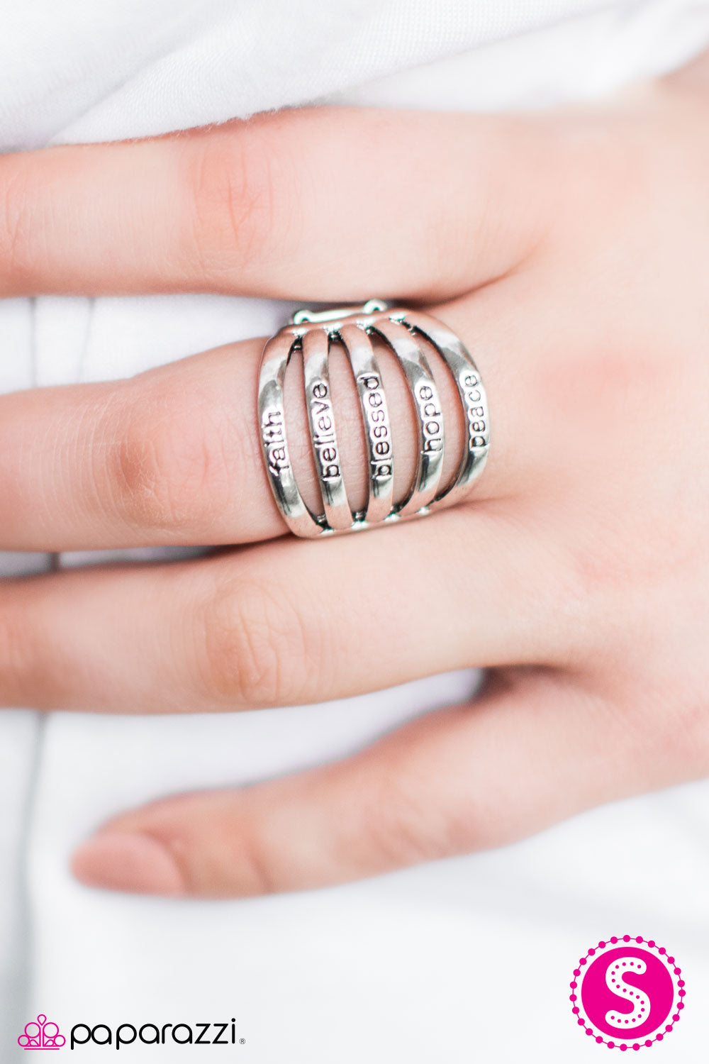 Blissfully Blessed - Silver - Paparazzi ring