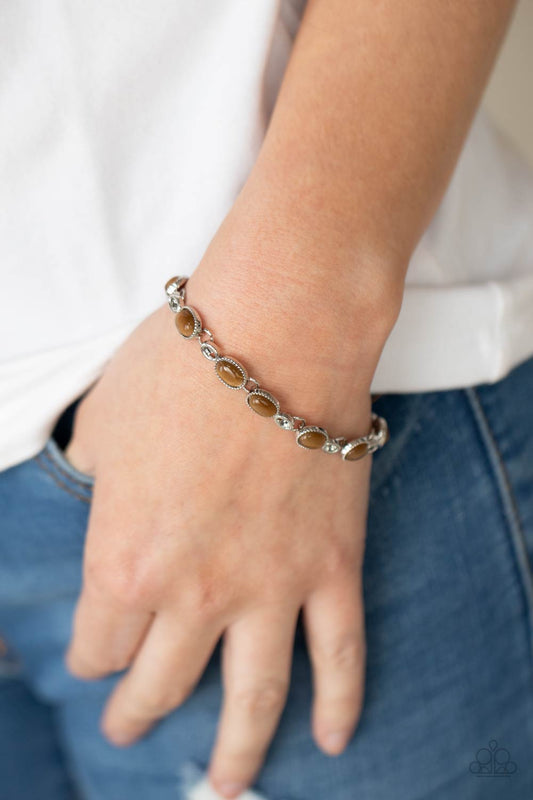 Blissfully Beaming - brown - Paparazzi bracelet