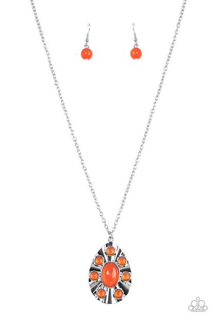 Blissfully Bohemian - orange - Paparazzi necklace