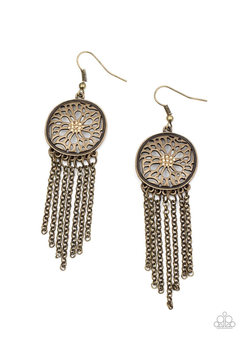 Blissfully Botanical - brass - Paparazzi earrings