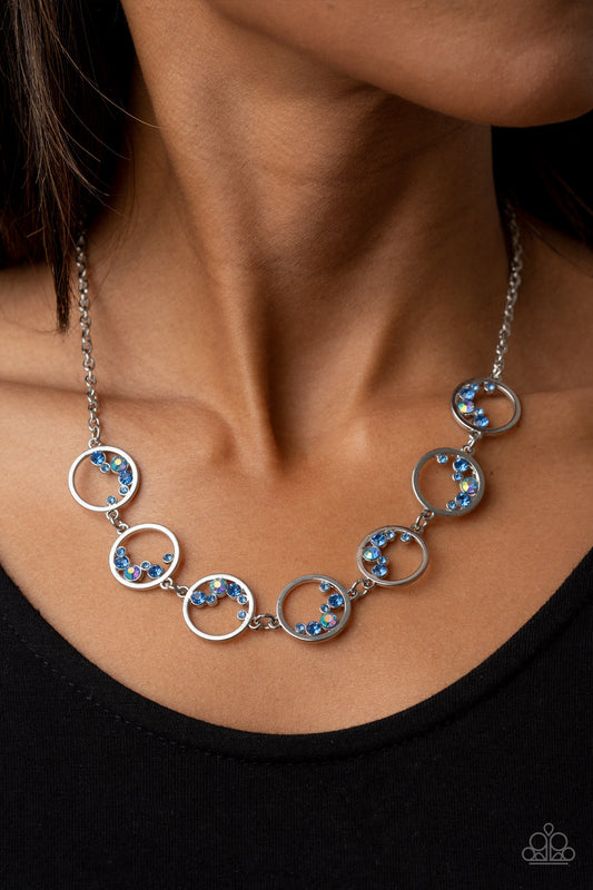 Blissfully Bubbly - blue - Paparazzi necklace