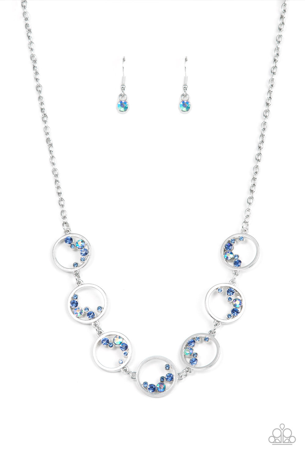 Blissfully Bubbly - blue - Paparazzi necklace