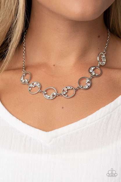 Blissfully Bubbly - white - Paparazzi necklace