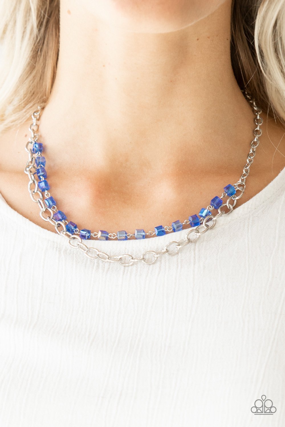 Block Party Princess - blue - Paparazzi necklace