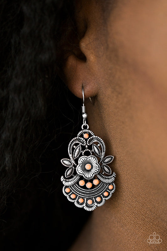Blooming Bora Bora - orange - Paparazzi earrings