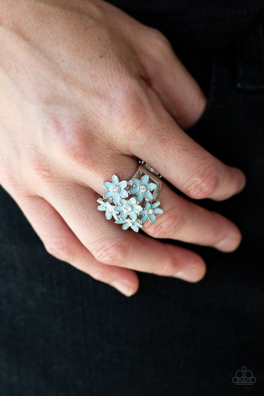 Blooming Bouquets - blue - Paparazzi ring